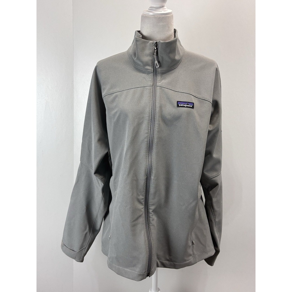 Patagonia Adze Softshell Jacket Sz Large Women's Grey Full Zip Gorpcore